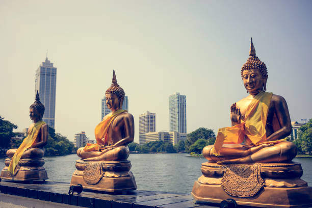 Seema Malaka Temple in Colombo Seema Malaka Buddhist temple situated in the Beira Lake in Colombo; Sri Lanka sri lankan culture photos stock pictures, royalty-free photos & images