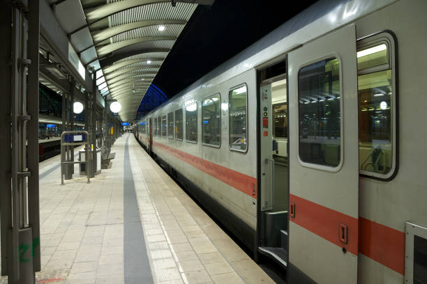 istock railway station Frankfurt at night 92281405