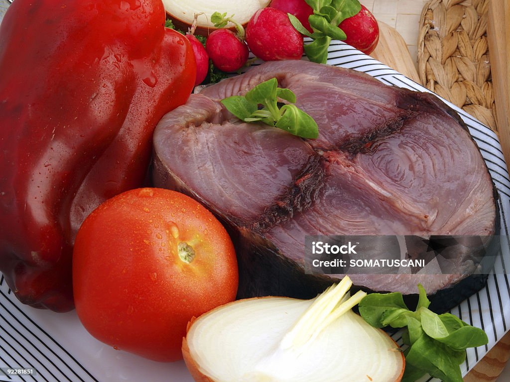 Filete de atum frescos - Royalty-free Agrião de Água Foto de stock