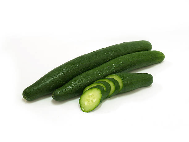 Fresh Japanese Cucumbers stock photo