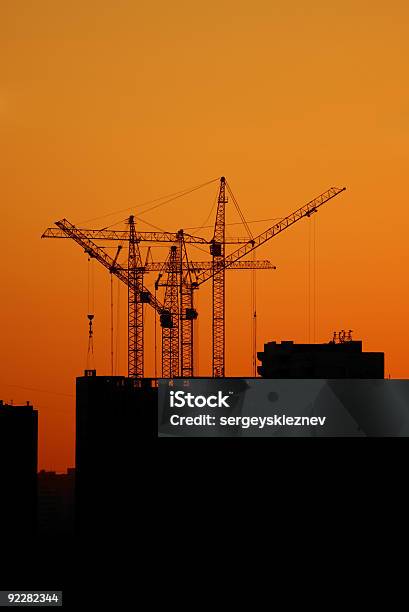 Construction Cranes Stock Photo - Download Image Now - Architecture, Building - Activity, Building Exterior