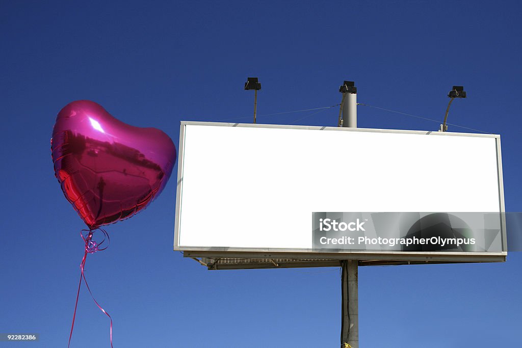 Valentines valla publicitaria con blanco copyspace - Foto de stock de Aire libre libre de derechos