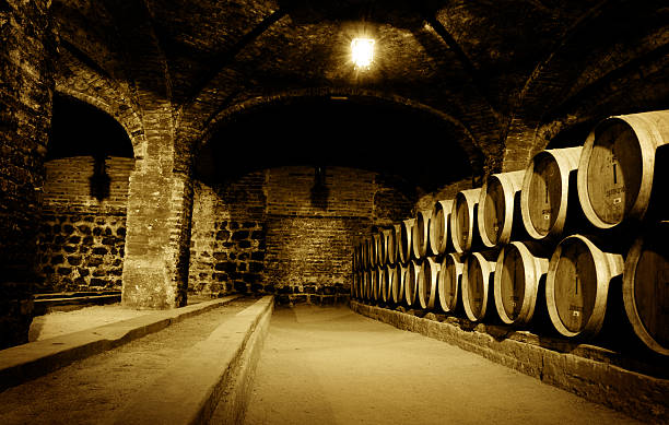istock Picture of wine cellar in sepia filter 92282554