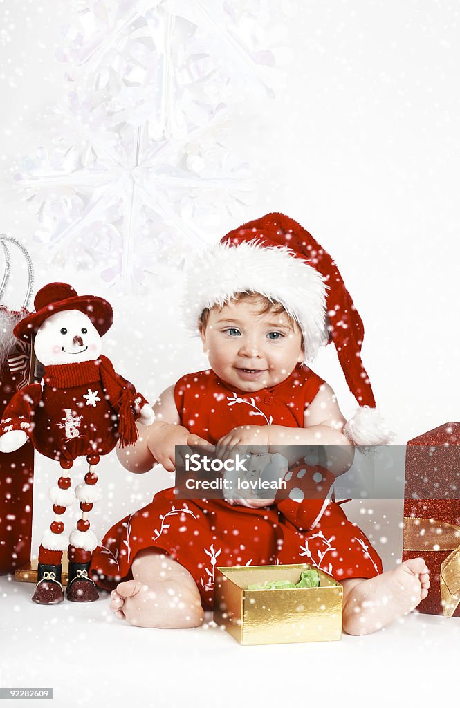 인공눈 아기 - 로열티 프리 겨울 스톡 사진
