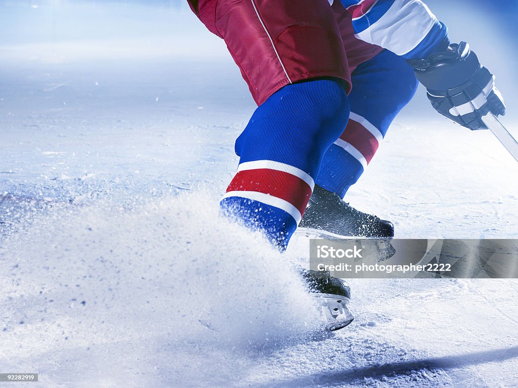 hockey su ghiaccio - Foto stock royalty-free di Hockey su ghiaccio