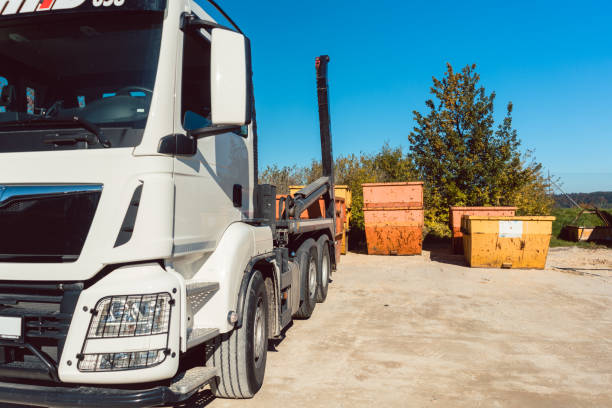 istock Demolition debris container waiting to be loaded on truck 922829666
