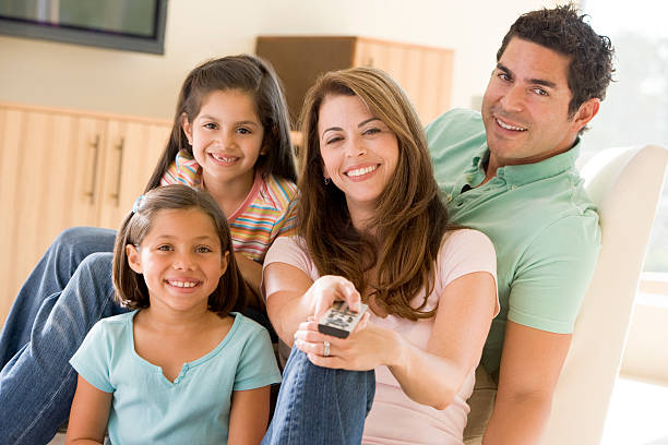 istock Family in living room 92283330