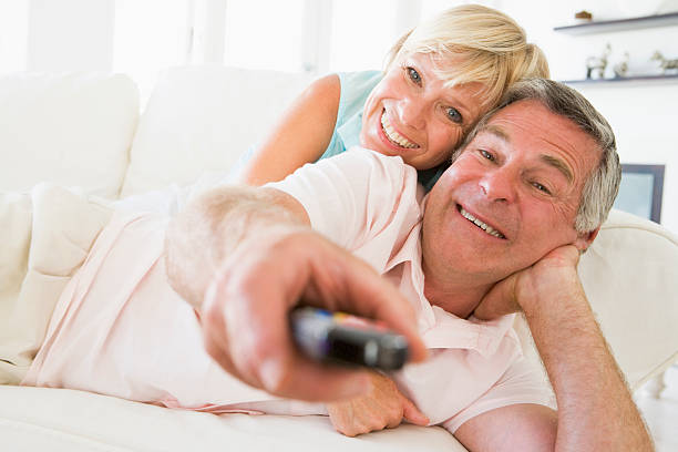 istock Couple in living room 92283423