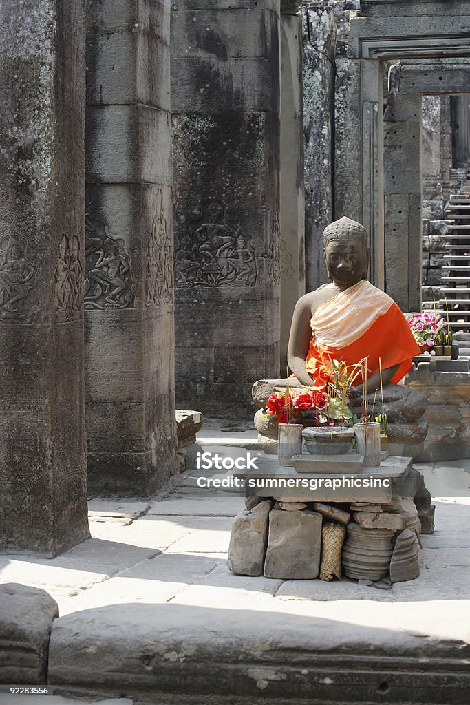 Buddha in Angkor  Ancient Stock Photo