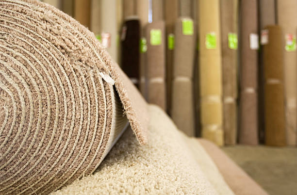 Warehouse Carpet Store stock photo