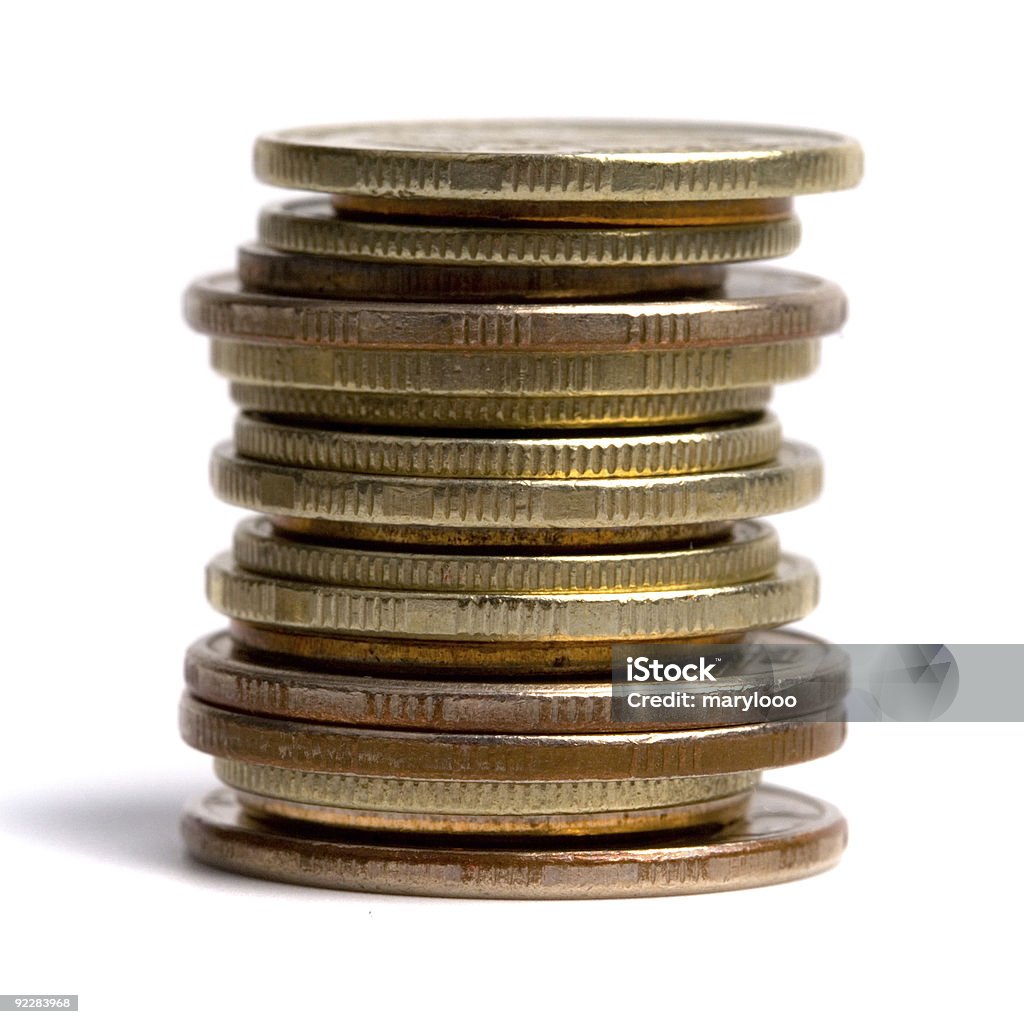 Монеты труба - Стоковые фото Банковское дело роялти-фри