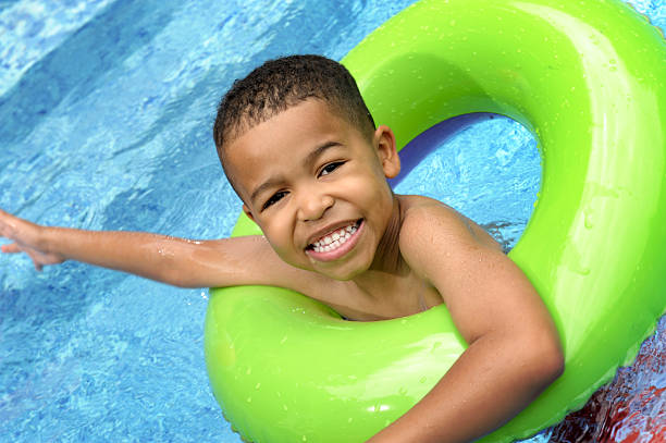 Child Swimming stock photo