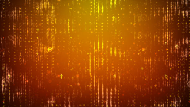 istock Abstract dark background with arrow dot lighting for cyber technology futuristic concept blur and grain processed 922842324