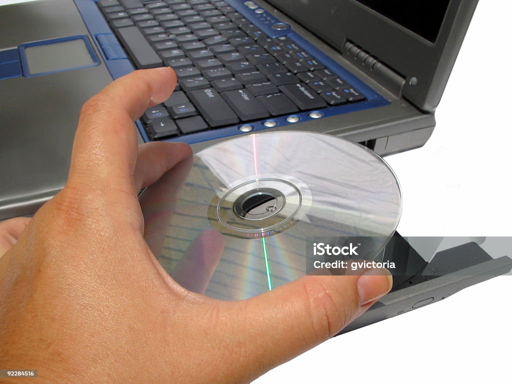 Ordenador de trabajo - Foto de stock de CD-ROM libre de derechos