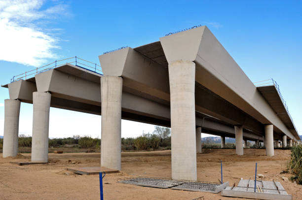istock construction of a bridge on the highway 922845872