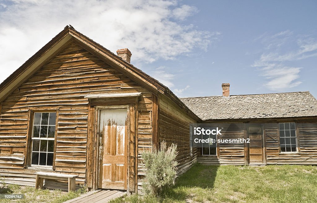 Século antiga casa em uma Cidade fantasma de Montana - Royalty-free Antigo Foto de stock