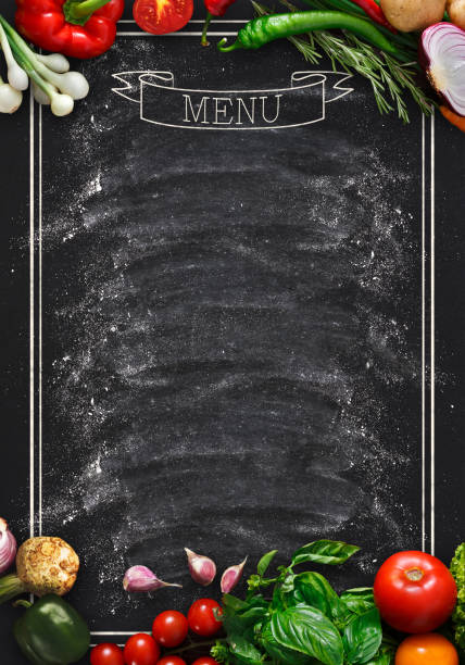 istock Black chalkboard as mockup for restaurant menu 922847972