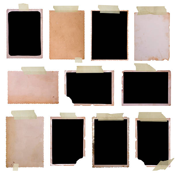 istock Set of eleven vintage photo frames on white background 92285133