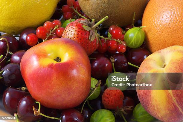 Fruity Background Stock Photo - Download Image Now - Backgrounds, Berry Fruit, Chandler Strawberry