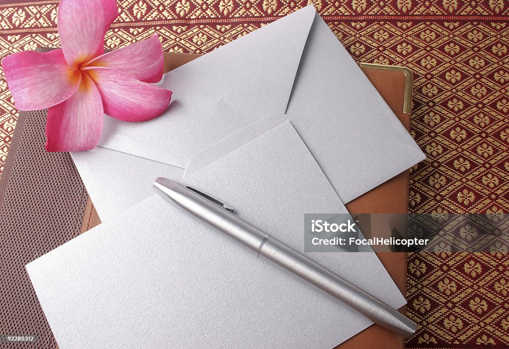 Tropische plumeria Schreiben - Lizenzfrei Briefumschlag Stock-Foto