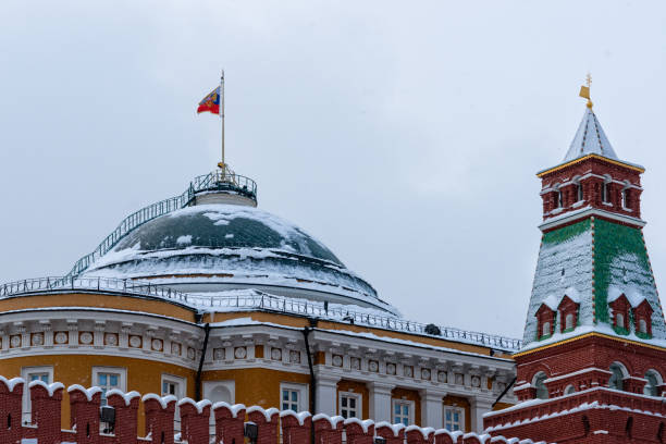 istock Moscow Kremlin Senate building dome in winter 922854216