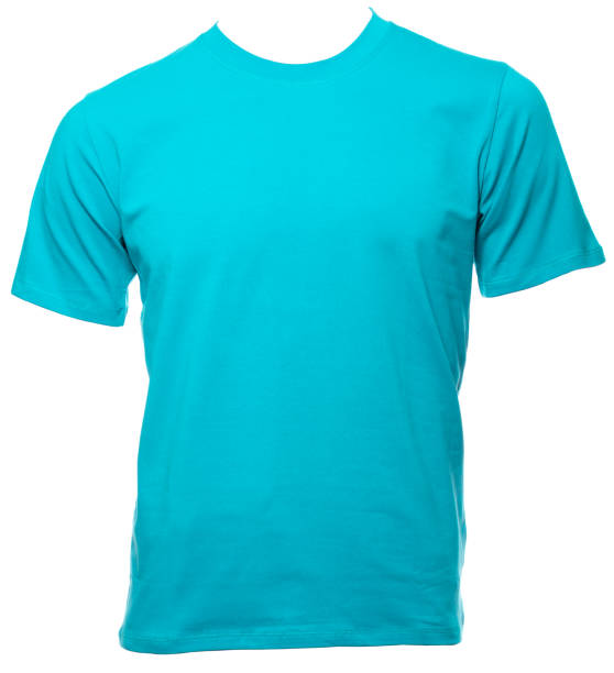 istock Blue shortsleeve cotton tshirt on a mannequin isolated 922854976