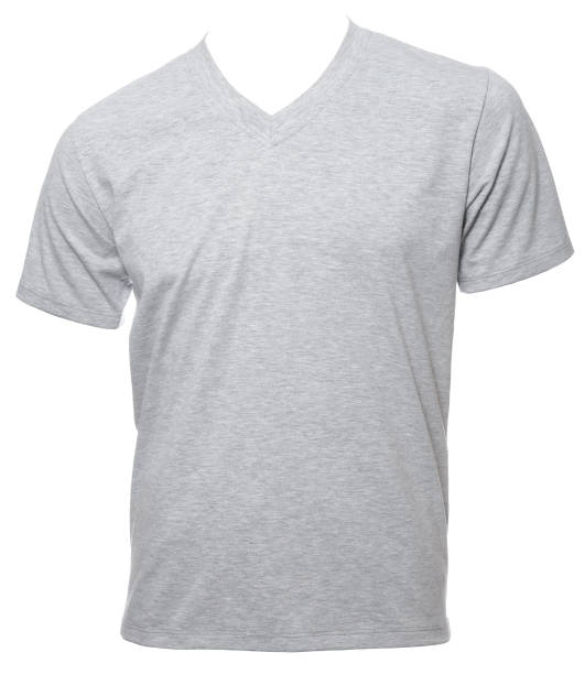 istock Grey heathered shortsleeve cotton tshirt template isolated 922855018