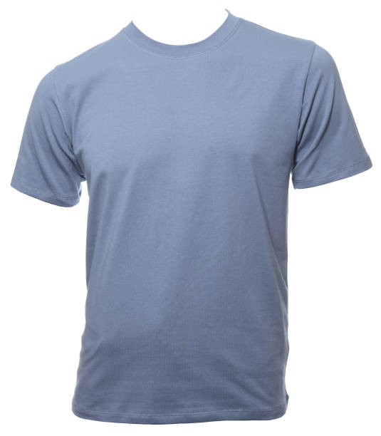 istock Blue shortsleeve cotton tshirt on a mannequin isolated 922855046