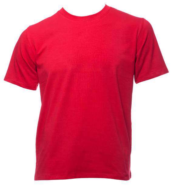 istock Red shortsleeve cotton tshirt template isolated 922855188