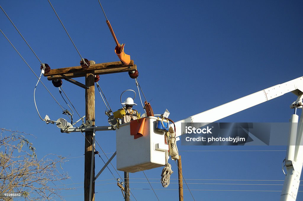 Lineman utilitário elétrico - Foto de stock de Engenheiro de Manutenção royalty-free