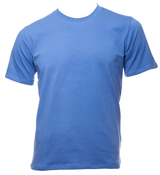 istock Blue shortsleeve cotton tshirt on a mannequin isolated 922857152