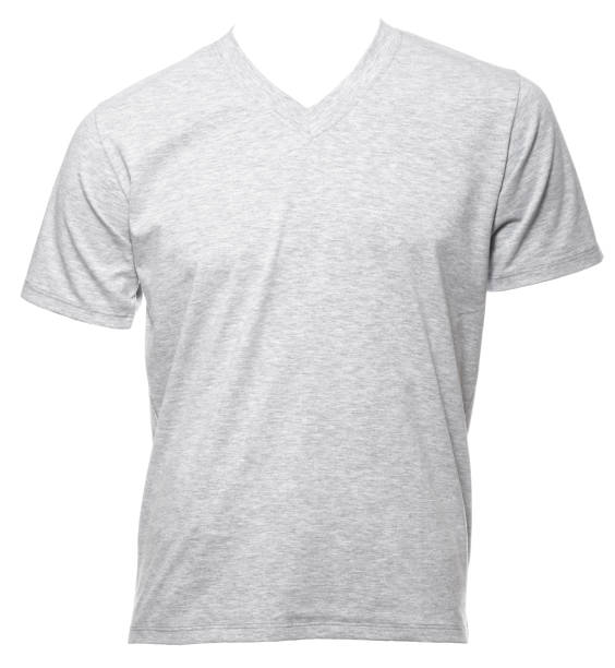istock Grey heathered shortsleeve cotton tshirt template isolated 922857268