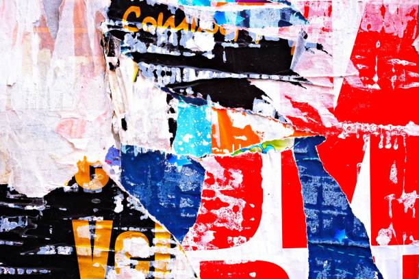 istock Blank old ripped torn crumpled creased posters grunge textures backdrop backgrounds 922858790