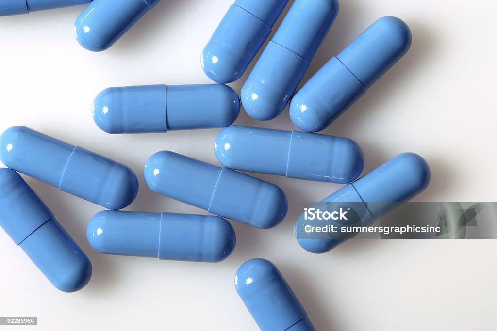 Blue Kapseln - Lizenzfrei Acetylsalicylsäure Stock-Foto