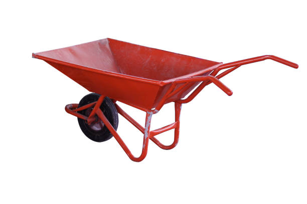 istock Old Cart mortar red, Isolated on white background. 922862378