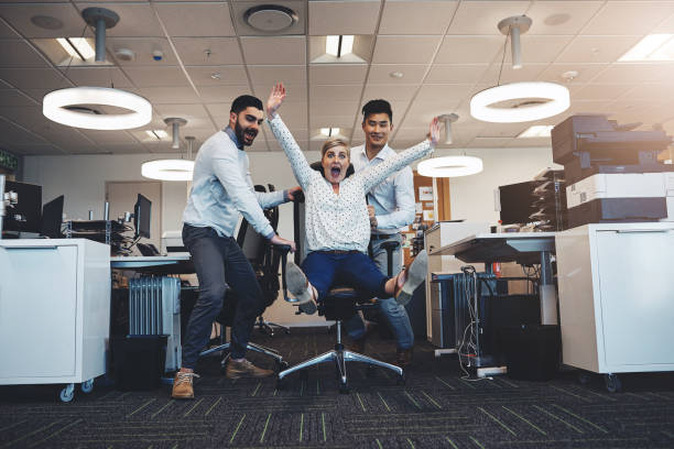 istock Letting loose in the office 922865706