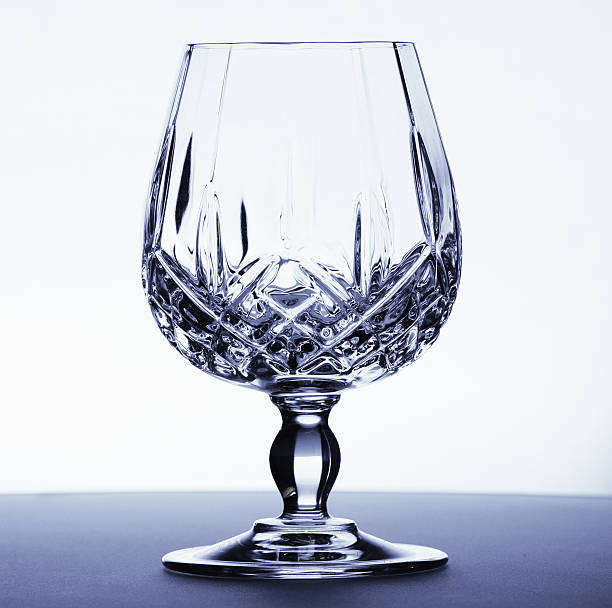 Cut glass goblet stock photo