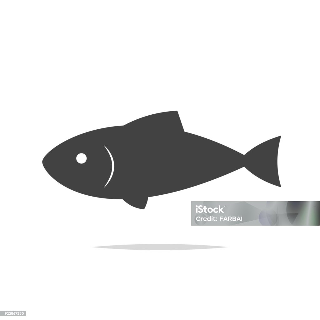 分離された魚のアイコン ベクトル - 魚のロイヤリティフリーベクトルアート