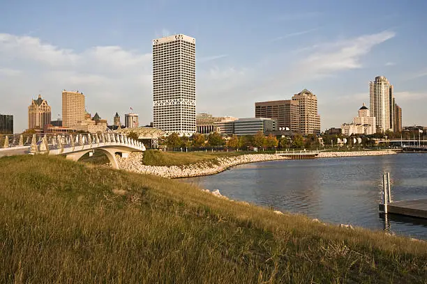 Photo of Milwaukee seen from marina