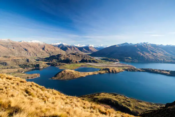 Looking out across Lake Wanaka from Roys Peak