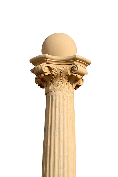 columna en blanco - column greece pedestal classical greek fotografías e imágenes de stock