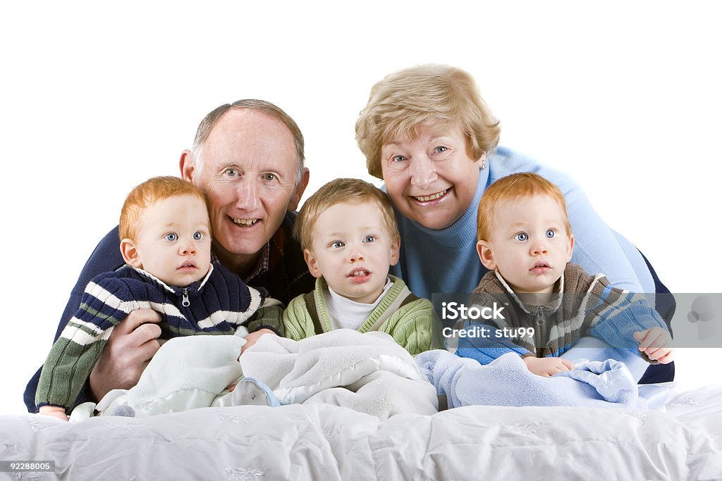 Avós e grandsons - Royalty-free 12-23 Meses Foto de stock