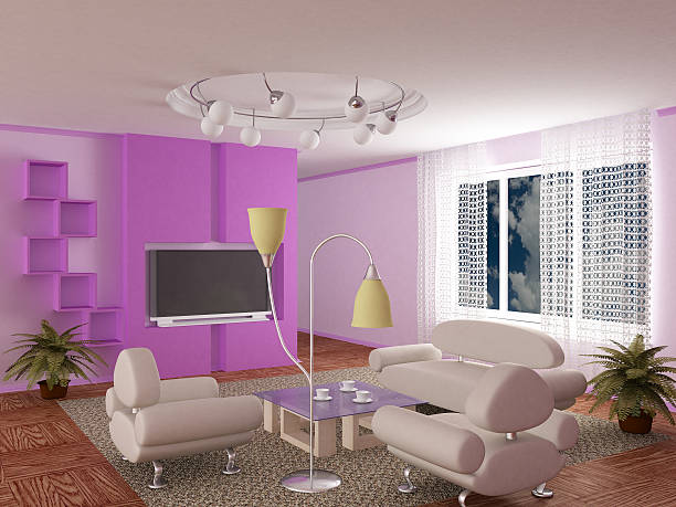 istock Interior of a living room. 3D image. 92288186