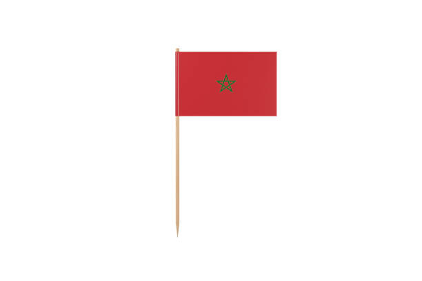 istock Tunisian Flag on a Toothpick. Isolated On White 922882570