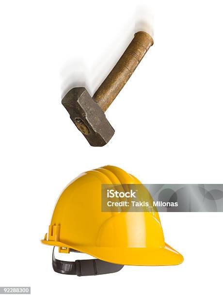 Accident Stock Photo - Download Image Now - Hardhat, Falling, Work Helmet