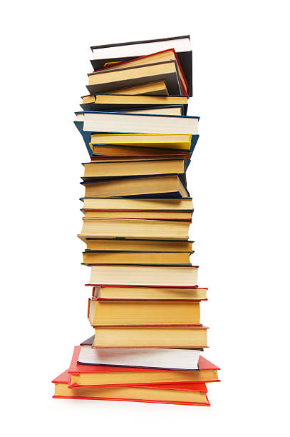 istock Stack of books isolated on the white background 92288323