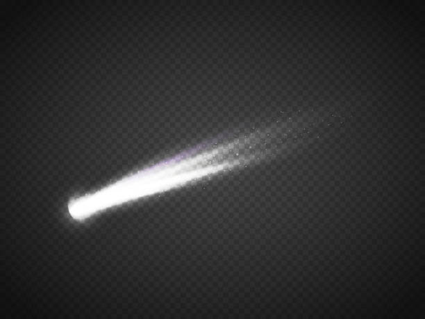 큰 먼지와 벡터 혜성입니다. 떨어지는 별. 발광 효과 - asteroid stock illustrations