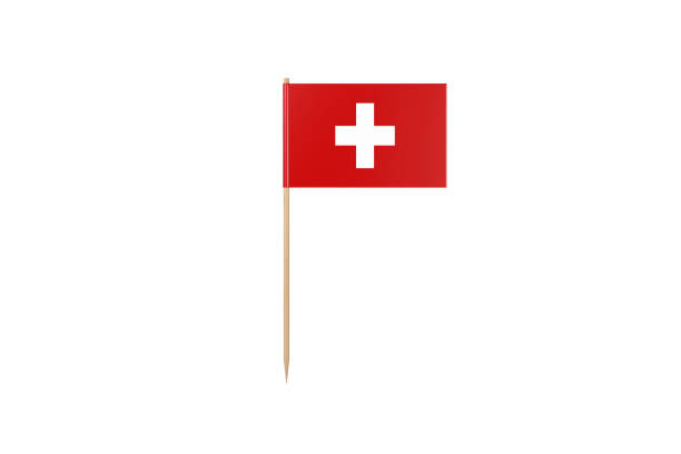 istock Swiss Flag on a Toothpick. Isolated On White 922883490