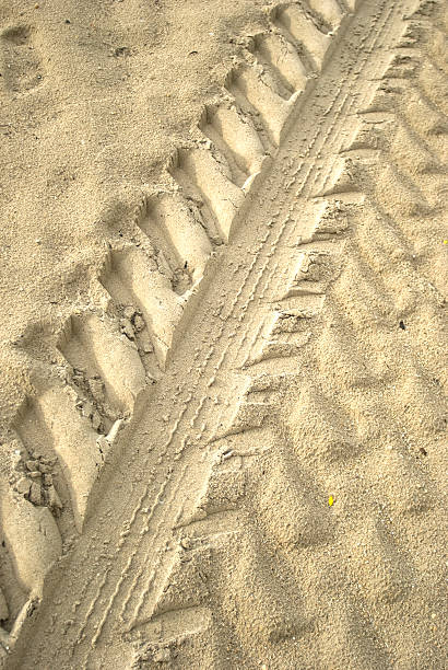 istock Tire Tracks In The Beach Sand 92288662
