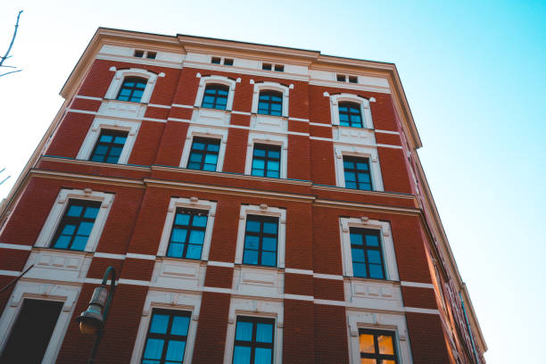 istock low angle view of red facaded brick building 922886784